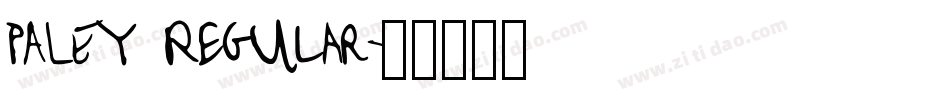 PALEY Regular字体转换